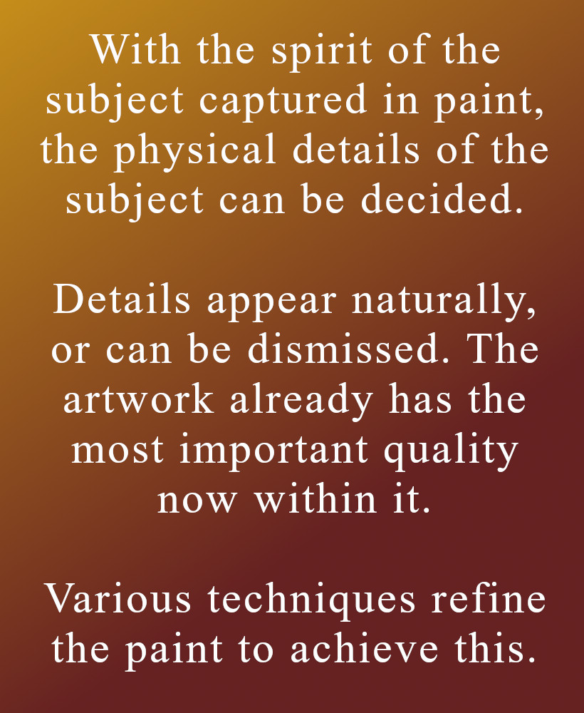 Textual process of advanced oil painting